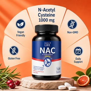 Fabricante de Suplementos Nutracéuticos NAC 1000 mg para Apoyo Antioxidante y Salud Celular 120 Tabletas de NAC - Product Image 2