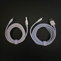 Cables USB a USB Tipo C de 4 Núcleos, con Estructura de 2 m, Recubiertos de Tela Trenzada de Colores Macaron
