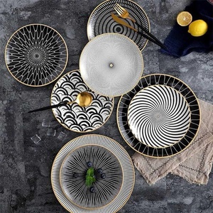 Wholesale High Quality <strong>Cheap</strong> Food Serving Dinner <strong>Plate</strong> <strong>Sets</strong> Custom Pattern Ceramic Restaurant <strong>Plates</strong> <strong>Set</strong> - Product Image 2