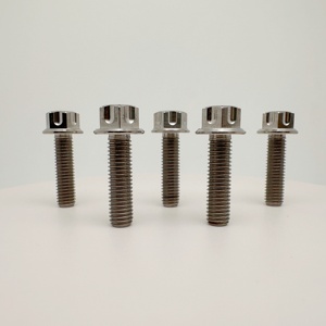 Tornillos de <span class=keywords><strong>Cabeza</strong></span> de Brida de Aleación de Titanio Gr.5 al por Mayor, M8*20 M8*25, Grado 10.9/12.9, <span class=keywords><strong>Tratamiento</strong></span> de Superficie Anodizado para Motocicleta/Bicicleta - Product Image 3