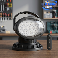 Nouveau projecteur LED personnalisé de 7 pouces 50W, rotatif à 360°, télécommande sans fil, 12V, étanche IP66, base magnétique en aluminium moulé sous pression