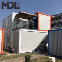 Maison préfabriquée moderne de luxe, conteneur plat, villas modulaires mobiles, conception de minuscules maisons