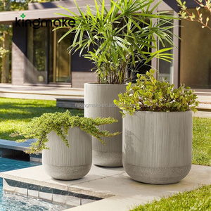 Nouveau pot de fleurs d'extérieur pour terrasses et balcons de restaurants haut de gamme, pot de fleurs rond pour porte d'entrée - Product Image 6