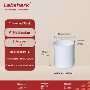 Couvre-gobelet en PTFE Labshark, résistant aux acides/aux alcalis à haute température, matériau consommable épaissi - Product Image 6
