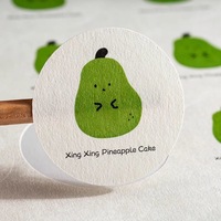 Autocollants ronds personnalisés en papier couché avec impression de dessins animés pour sceller les boîtes à gâteaux, étiquetage et impression, ensembles d'emballage en gros