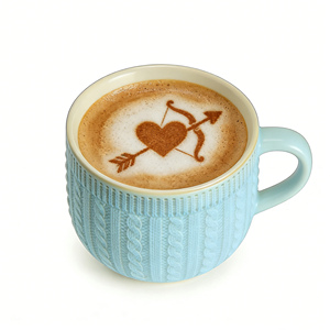 Regalo di San Valentino, Tazza Stitch in Ceramica con Motivo a Maglia in Rilievo, Set Tazza e Piattino - Product Image 2