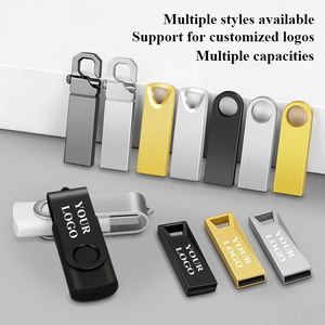 Custom Logo USB Flash Pen Drives Customizable Logo 8GB 16GB 32GB 64GB USB 3.0 Metal 128 GB U Disk <b>Memory</b> Card Memoria <b>Stick</b> - Product Image 6