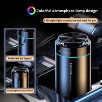 Diffuseur d'arômes intelligent pour voiture électrique, support de tasse en alliage, purificateur d'air anionique, élimination du formaldéhyde, LED colorées, ambiance lumineuse
