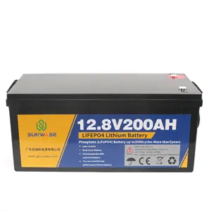 12V 200Ah可充电太阳能储能电池组太阳能锂离子电池24v 200ah太阳能系统
