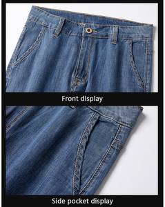 Jeans Tácticos <span class=keywords><strong>para</strong></span> Hombre con Acabado Suave como la Seda y Múltiples Bolsillos <span class=keywords><strong>para</strong></span> Uso Diario Informal y Viajes Urbanos - Product Image 4
