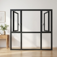 Ventanas abatibles minimalistas de marco delgado DEMEA Serie 85, apertura manual para oficinas modernas, área de vidrio visible