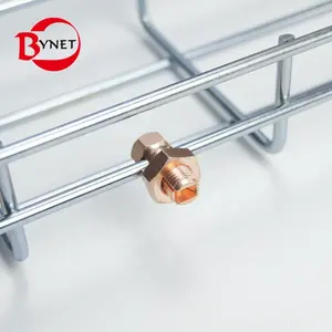 Copper earthing bolt for open system wire mesh cable tray