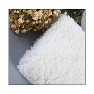 White Color Soft Sherpa Material Fleece Lining Fabric For Sale