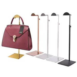 Simple stainless steel handbag holder stand bag rack Adjustable height bag stand purses bag rack