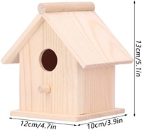 Cage à oiseaux en bois poli, fabrication personnalisée, bricolage, vente en gros, nid d'oiseau, avec crochet