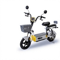 Trottinette électrique personnalisée transfrontalière blanche et jaune, trois niveaux de luminosité réglables, moteur de moyeu avant 48V, approvisionnement direct usine