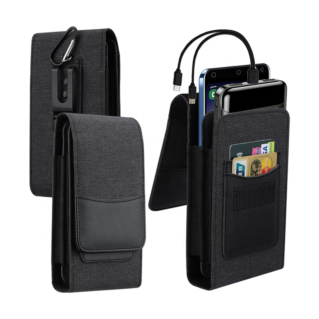 Nylon Cell Phone Pouch Holster Case with Belt Clip Cover Case Holder for iPhone