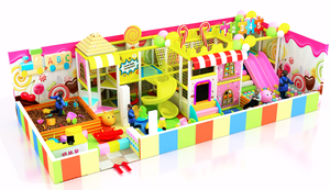 Aire de jeux intérieure personnalisable pour enfants, <span class=keywords><strong>château</strong></span> gonflable avec toboggan et bac à sable, équipement de jeu commercial pour centre commercial et centre d'activités - Product Image 6
