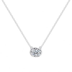Dylam Simpilicity Design Fine High Jewelry S925 Silver Solitaire 2ct <b>D</b> VVS1 Moissanite Stone Pendant <b>Necklace</b> for Daily Dress-up - Product Image 1