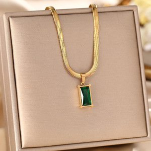 Collier abordable en acier inoxydable plaqué or 18 carats pour femme avec pendentif papillon souriant, coquille, cœur, cadenas, bijou cadeau - Product Image 4