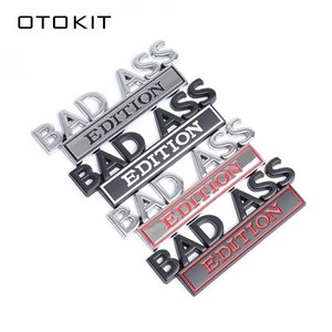 Coche BAD ASS Edition Metal emblema pegatina calcomanías Universal Auto motocicleta camión estilo reutilizable 3D guardabarros insignia Decoración - Product Image 6