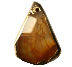 Pendentif en perle d'améthyste en laiton druse, 50 pièces, bon marché, vente en gros - Product Image 1