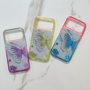 <span class=keywords><strong>Cover</strong></span> per Telefono con Glitter <span class=keywords><strong>Rosa</strong></span> Brillante e Farfalle Sfumate da 2.0MM per Apple <span class=keywords><strong>iPhone</strong></span> 18 <span class=keywords><strong>Pro</strong></span> <span class=keywords><strong>Max</strong></span> 13 14 15 16 Plus 17 Air - Product Image 1