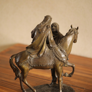 <span class=keywords><strong>Statuette</strong></span> en cuivre Collection Homme et <span class=keywords><strong>Cheval</strong></span> Meubles Décoration Figurine Artisanale pour les Fêtes d'Anniversaire de la Fête Nationale du Nouvel An - Product Image 6