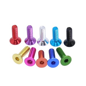 Pernos de máquina hexagonales avellanados de aleación de aluminio anodizado brillante M4 M5 M7 para montaje de equipos electrónicos - Product Image 1