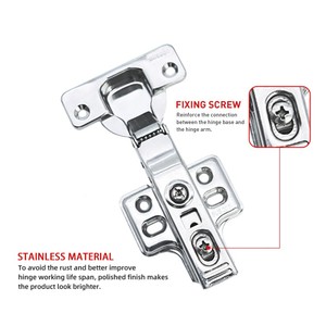 2022 CONSUN SP2S Kẹp Đóng Mềm Bằng Thép Không Gỉ 35 <span class=keywords><strong>MM</strong></span> 201/304 Chất Lượng Cao Bản Lề Cửa Tủ Đồ Nội Thất Thủy Lực - Product Image 5