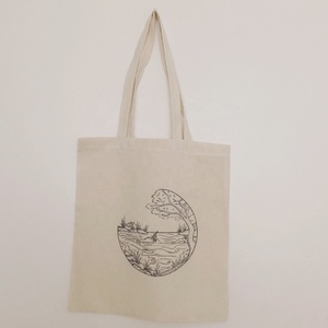Sac fourre-tout en toile de coton écologique Sac d'épicerie pliable et réutilisable avec logo personnalisé Fashion Style - Product Image 2