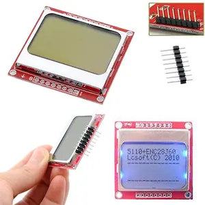 New Red MCU development board 5110 screen LCD screen module Compatible with 3310 LCD