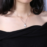 Collier Pendentif Aimanté Hainon pour Couples, Pierre des Vœux, Cœur Entrelacé, Collier Ras du Cou, Bijou pour Femmes et Hommes