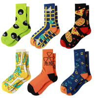 Chaussettes fantaisie colorées à motifs amusants, chaussettes tendance imprimées, chaussettes vibrantes pour femmes et hommes, à porter au quotidien