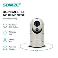 Kamera PTZ 1080P 2MP CMOS 30X Optical Zoom IP66 Tahan Air Jarak IR 80m Paduan Aluminium Terpasang di Atap Mobil 360 Derajat Pandangan Gerak