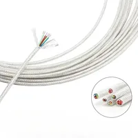 Kawat pelindung berlapis perak 2 3 4 6 inti, Amplifier Audio Hifi garis Headphone DIY kemurnian tinggi kabel tembaga OFC