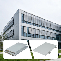Panneau de façade en aluminium alvéolé pour mur rideau extérieur, revêtement PVDF fluorocarbone anti-décoloration, pour bâtiments pédagogiques universitaires (OEM)