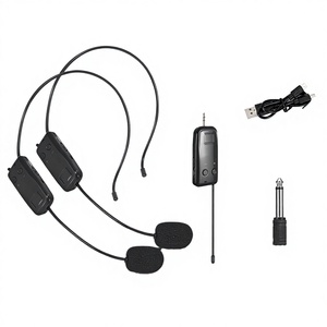 Microphone sans fil professionnel omnidirectionnel dynamique en gros avec récepteur 2.4G et casque à réduction de bruit pour C - Product Image 3