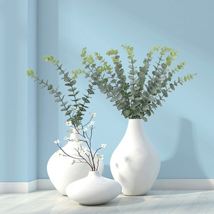 Feuilles d'eucalyptus artificielles en plastique réutilisables et durables, faciles d'entretien, <span class=keywords><strong>pour</strong></span> décoration d'anniversaire, arrangement floral, couronne - Product Image 5