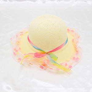 <span class=keywords><strong>Sombrero</strong></span> <span class=keywords><strong>de</strong></span> paja estilo personaje <span class=keywords><strong>de</strong></span> princesa al por mayor para bebés niñas protección solar durante viajes <span class=keywords><strong>de</strong></span> verano - Product Image 2