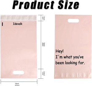 Logotipo personalizado Impreso Eco Fuerte Viscosidad Plástico Mailer Envío Embalaje Bolsas de correo Mango - Product Image 4