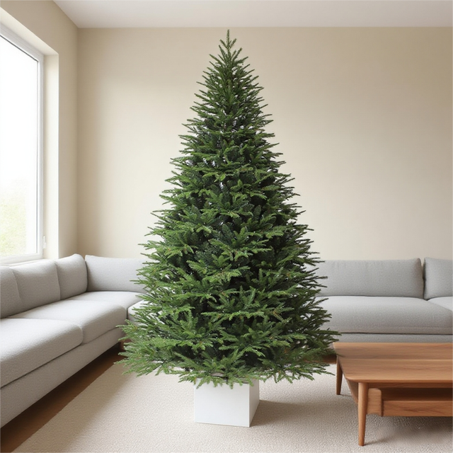 2025 Ready Stocks PE&PVC Mixed Christmas Tree Functional Pre-lit Tree for House Decoration 7/8/9/10ft Artificial Xmas Tree