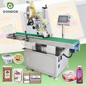 เครื่องติดฉลากฝาปิดกล่องแบบแบนสำหรับบรรจุภัณฑ์ขนมขบเคี้ยว เช่น กล่องกาแฟแบบถุง บรรจุแนวนอน ก้นใส ฝาปิดแบบกล่อง - Product Image 1