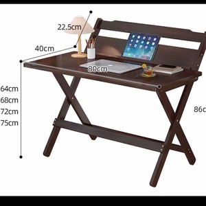 Tragbarer Klappbarer Holzschreibtisch - Kompakter Studententisch für Kleine Schlafzimmer, Apartments, Heimcomputer, Hergestellt in China, Keine Montage Erforderlich - Product Image 6