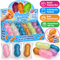 Jouet anti-stress en plastique en forme d'arachide en maltose, mignon, souple, à rebond lent, pour le soulagement du stress et la décompression, nouveauté transfrontalière, vente en gros directe usine
