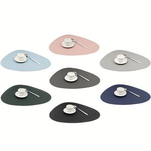 Stocked Kitchen Elegant Pu Leather Dining Table Easy to Clean Washable Place <b>Mats</b> for Cafe <b>Bar</b> Home Decor - Product Image 2