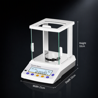 Balance analytique électronique de précision 0,1 mg (10e mille-ième) avec plateau en acier inoxydable, capacité 100-220 g, pour laboratoire, garantie 1 an