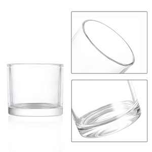 Commercio all'ingrosso della fabbrica <span class=keywords><strong>tazza</strong></span> di <span class=keywords><strong>vetro</strong></span> 100ml/150ml/220ml/320ml/430ml trasparente <span class=keywords><strong>barattolo</strong></span> di candela e coperchio di bambù per fare candele profumate - Product Image 6