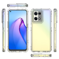 Étui de téléphone 3-en-1 antichoc magnétique transparent en acrylique cristal TPU+PC pour Oppo K12X-PinJun
