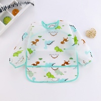 Bavoirs d'Alimentation Imperméables à Manches Longues pour Enfants, Vente en Gros, Bavoirs Bébé à Couverture Complète avec Poche pour Tout-petits